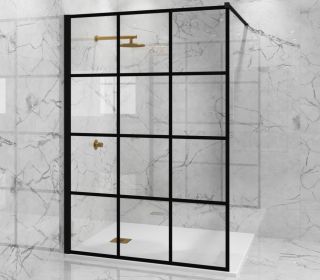 Душевая перегородка Paini PAINI-WalkIN110G 110см решётка чёрный